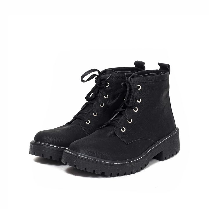 borcegos mujer negro